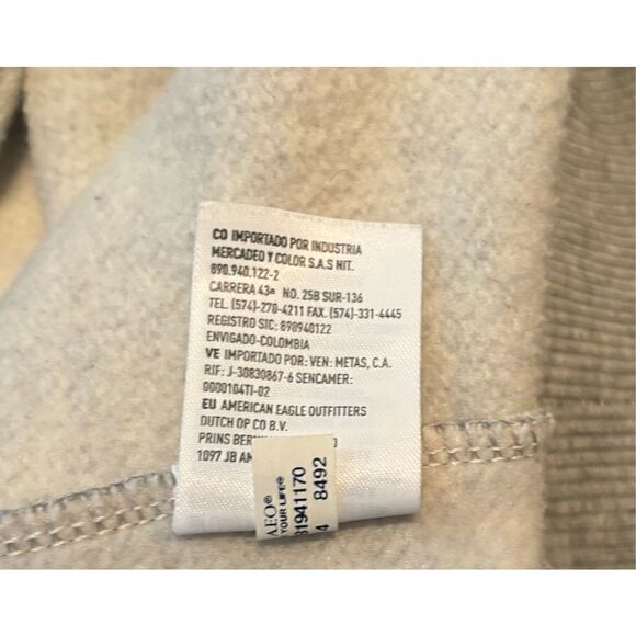 American Eagle Gray Sequin Penguin Sweatshirt - Picture 9 of 9